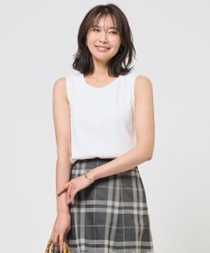J.PRESS LADIES S 針抜きフライス ノースリーブ カットソー