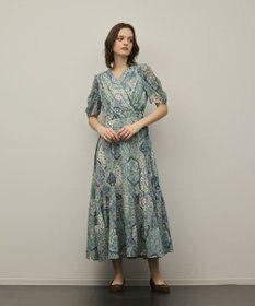 GRACE CONTINENTAL パッチワークプリントワンピース