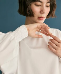 #Newans 【洗濯機可】シャーリングカフスシャツ