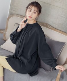 Tiaclasse 【洗える】とろみシャツチュニックブラウス