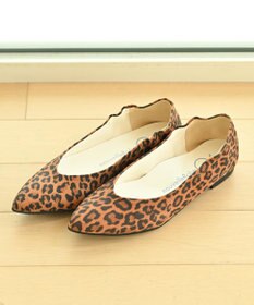 nouvelleRobe Oū 【本革・高反発】Pointed-plain ポインテッドトゥ Vカットレオパードパンプス