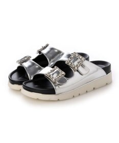 MODE ET JACOMO <carino>厚底ビジューバックルサンダル
