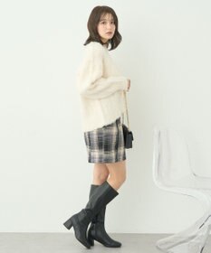 earth music&ecology フワフワパールニットカーディガン