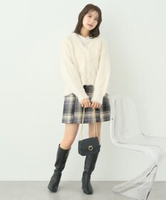 earth music&ecology フワフワパールニットカーディガン