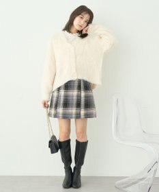 earth music&ecology フワフワパールニットカーディガン