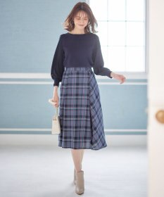 ANY SIS 【洗える】ライトカラーチェック スカート