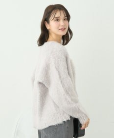 earth music&ecology フワフワパールニットカーディガン