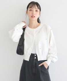 earth music&ecology パール＆ビジューカーディガン