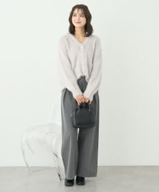 earth music&ecology フワフワパールニットカーディガン