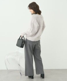 earth music&ecology フワフワパールニットカーディガン