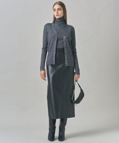 ICB L 【洗える】 エクストラファインメリノリブ Vネックカーディガン