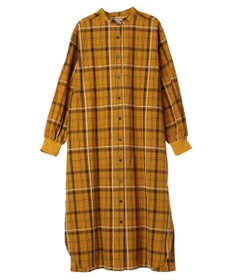 CRAFT STANDARD BOUTIQUE 先染めチェック（小）バンドカラー袖ＲＩＢ　ＯＰ