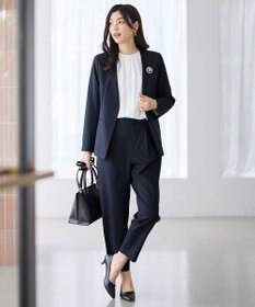 ANY イージーケアライトストレッチテーパードパンツ