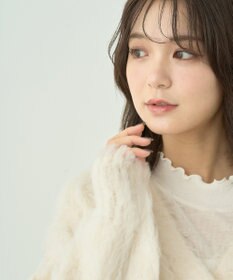 earth music&ecology フワフワパールニットカーディガン