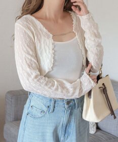 WEGO 【２点セット】アンサンブルレースカーデ