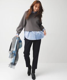 ANY SIS 【BAILA12月号掲載・貴島明日香さんコラボ】ニットレイヤード シャツ ツインセット