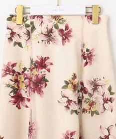 ANY SIS L 【洗える】フラワーオパールプリント スカート