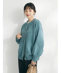CRAFT STANDARD BOUTIQUE 洗えるコードモールクルーネックカーデイガン