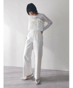 Green Parks ストレートタックデニムパンツ