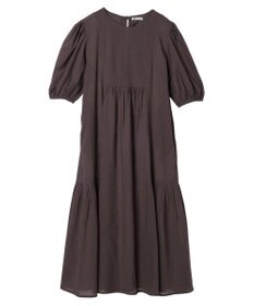 CRAFT STANDARD BOUTIQUE インド綿パフスリーブギャザーワンピース