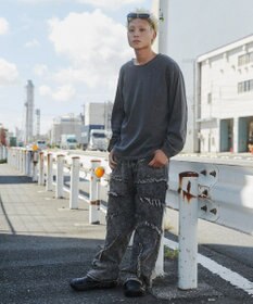 WEGO ダーツフリンジデニムパンツ