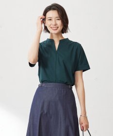 J.PRESS LADIES プレーティングジャージー バンドカラー カットソー