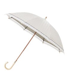 MOONBAT DAKS(ダックス) 晴雨兼用日傘 長傘 ハウスチェックジャカード×オーガンジーレース