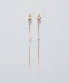 Phoebe 【痛くないシリーズ】ルミナスパールロングライトフィットイヤリング　ゴールド