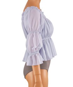 San-ai Resort（三愛水着楽園） パフスリーブトップス付き3点セット水着　9M　【San-ai Resort（サンアイリゾート）】