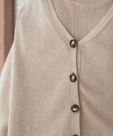 Tiaclasse 【洗える】大人上品なニットカーデ＋ワンピースセット