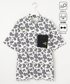 PW CIRCULUS 【UV遮蔽率99.5%  UVカット/速乾/ストレッチ】【MEN】アニマルドットポケットモックT ゴルフ