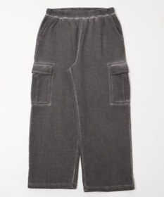 WEGO 【ユニセックス着用ITEM/ウエストゴム/MLサイズ展開】ワイドスウェットカーゴパンツ