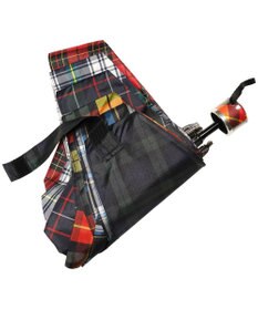 +RING UNISEX プラスリング 簡単開閉式折傘55cm CHK T1399