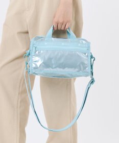LeSportsac MINI DUFFEL CROSSBODY/アクアブルーシャイン