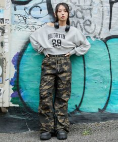 WEGO 【ウエストゴム/XSSMサイズ展開】ツイルイージーカーゴパンツ