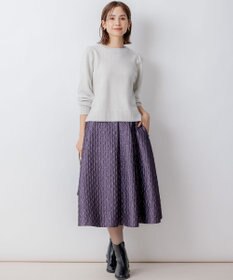 組曲 【8色展開・前後着用可】ウールカシミヤミックス パフスリーブ ニット