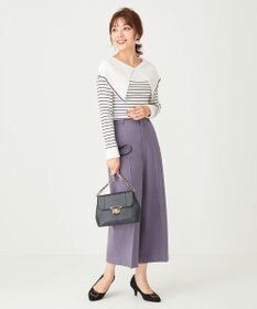 ANY SIS 【保温性あり/洗える】サーモ 2WAYストレッチ ワイドパンツ