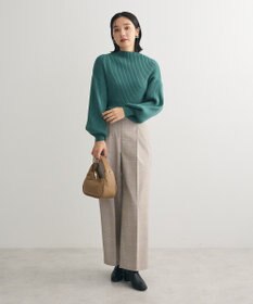 Green Parks あったかきれシル柄　ワイドストレートパンツ