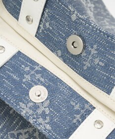 russet デニムジャガード2WAYビッグトートバッグ(CE-1687)