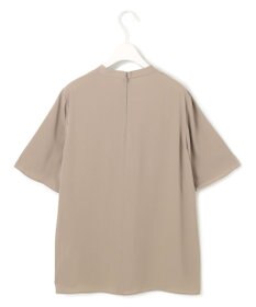 ICB 【接触冷感・UVケア・速乾・洗える】BackSatinAmunzen 5分袖ハイネックブラウス