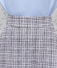 Tiaclasse 【洗える】大人華やかなツイードフレアスカート