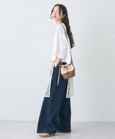 earth music&ecology フラワー刺繍レイヤードスカート