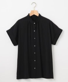 組曲 バウンディングシャーティング バンドカラーフリル ブラウス