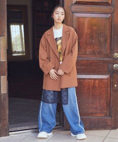 earth music&ecology フラワー刺繍レイヤードスカート