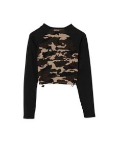 WEGO ラインストーンサイドドロストラグランロンT