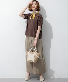 23区 コットンナイロンミニブークレ ニットT