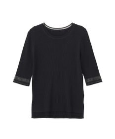 YECCA VECCA シアーMIX5分袖ニット