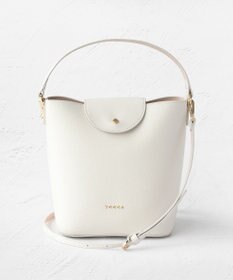 TOCCA PETAL SILHOUETTE LEATHER BAG  レザーバッグ アイボリー系