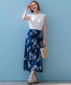 23区 【洗える】スビンハイツイストコットン ノースリーブ ニット