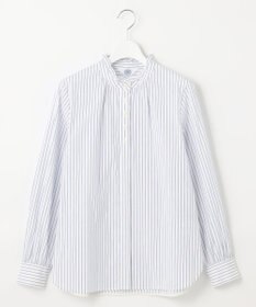 J.PRESS LADIES L 【洗える】 BEZ VEGA フリル ストライプ ブラウス